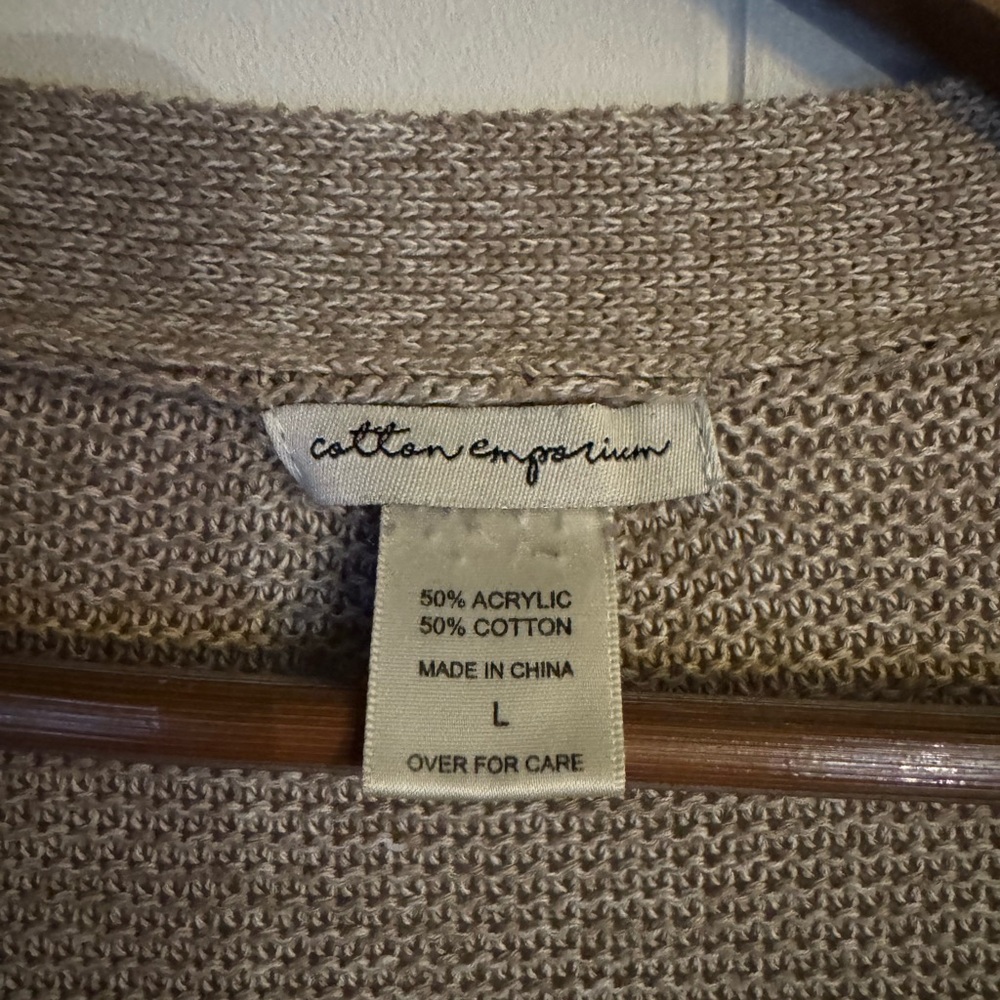 Cotton Emporium Women's Tan Cardigan - Picture 4 of 4